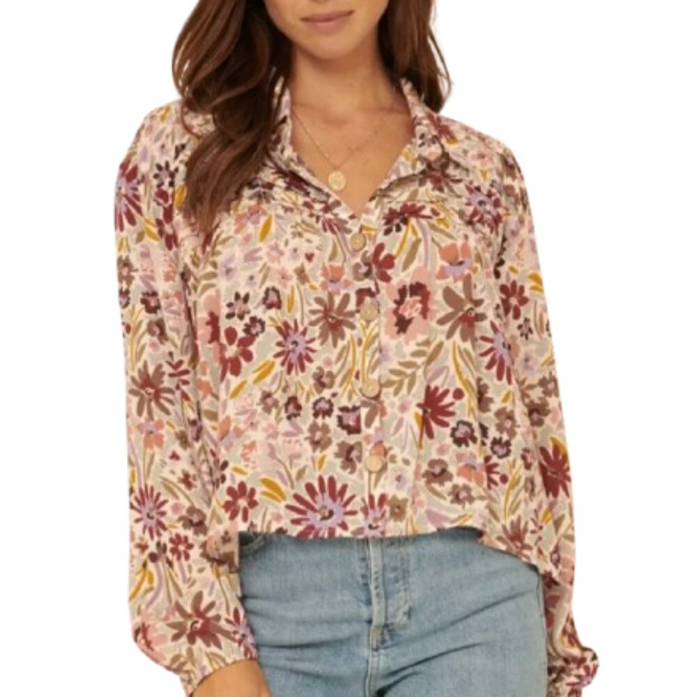 Promesa Women's Boho Floral Print Blouse